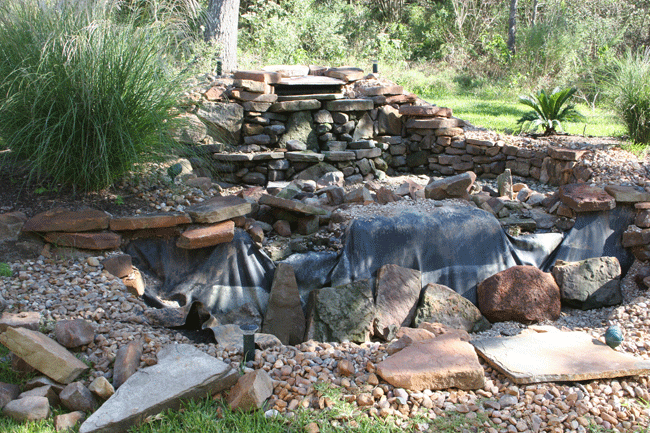 waterfall fallen rocks